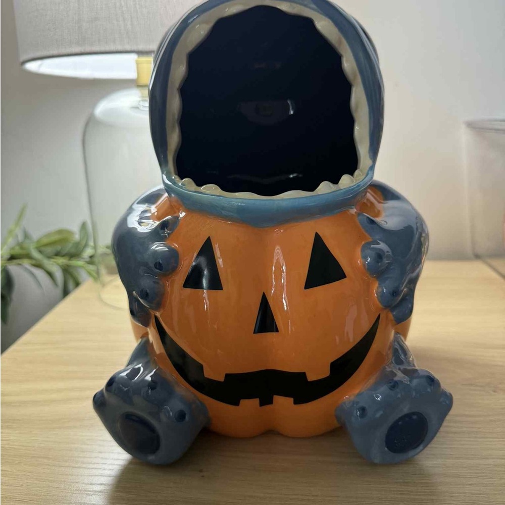 Stitch Halloween Pumpkin Ceramic candy dish
